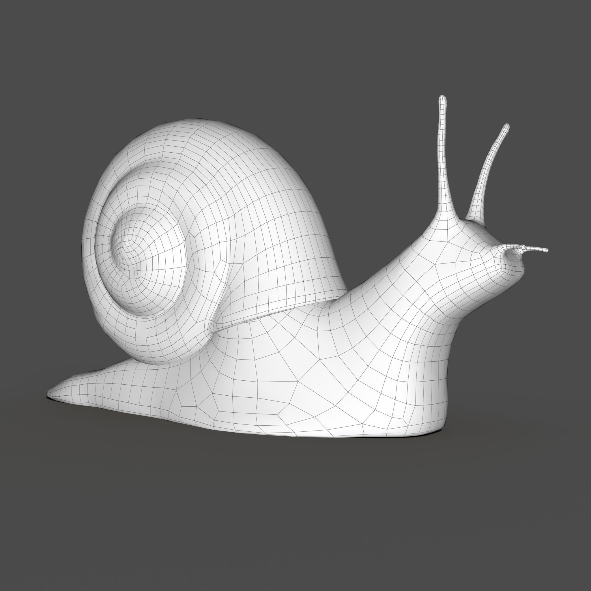 Snail Low-poly 3D model_2