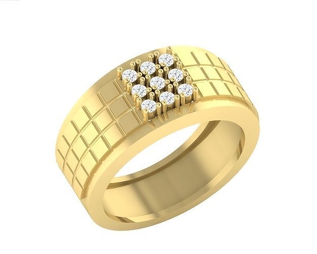 CNGR MENS RING 12 3D print model
