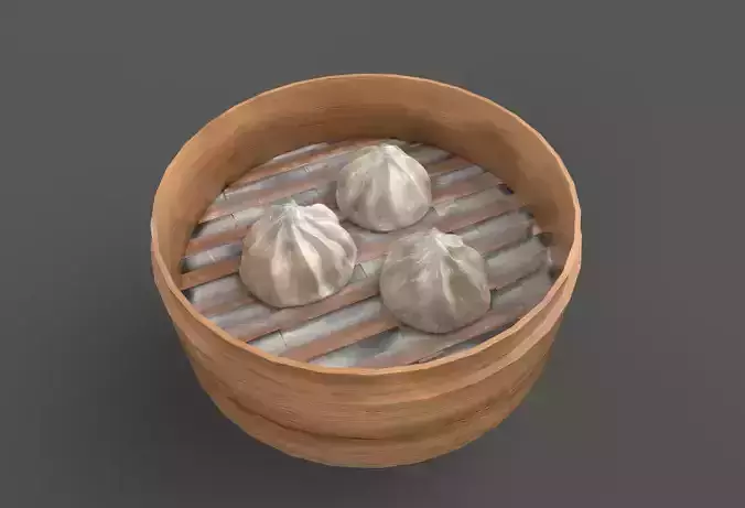 Asia food steamed port dumplings