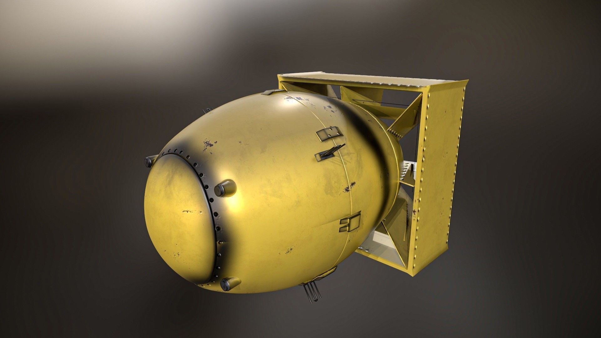 fat man and little boy nuclear weapon pack  3D model_9