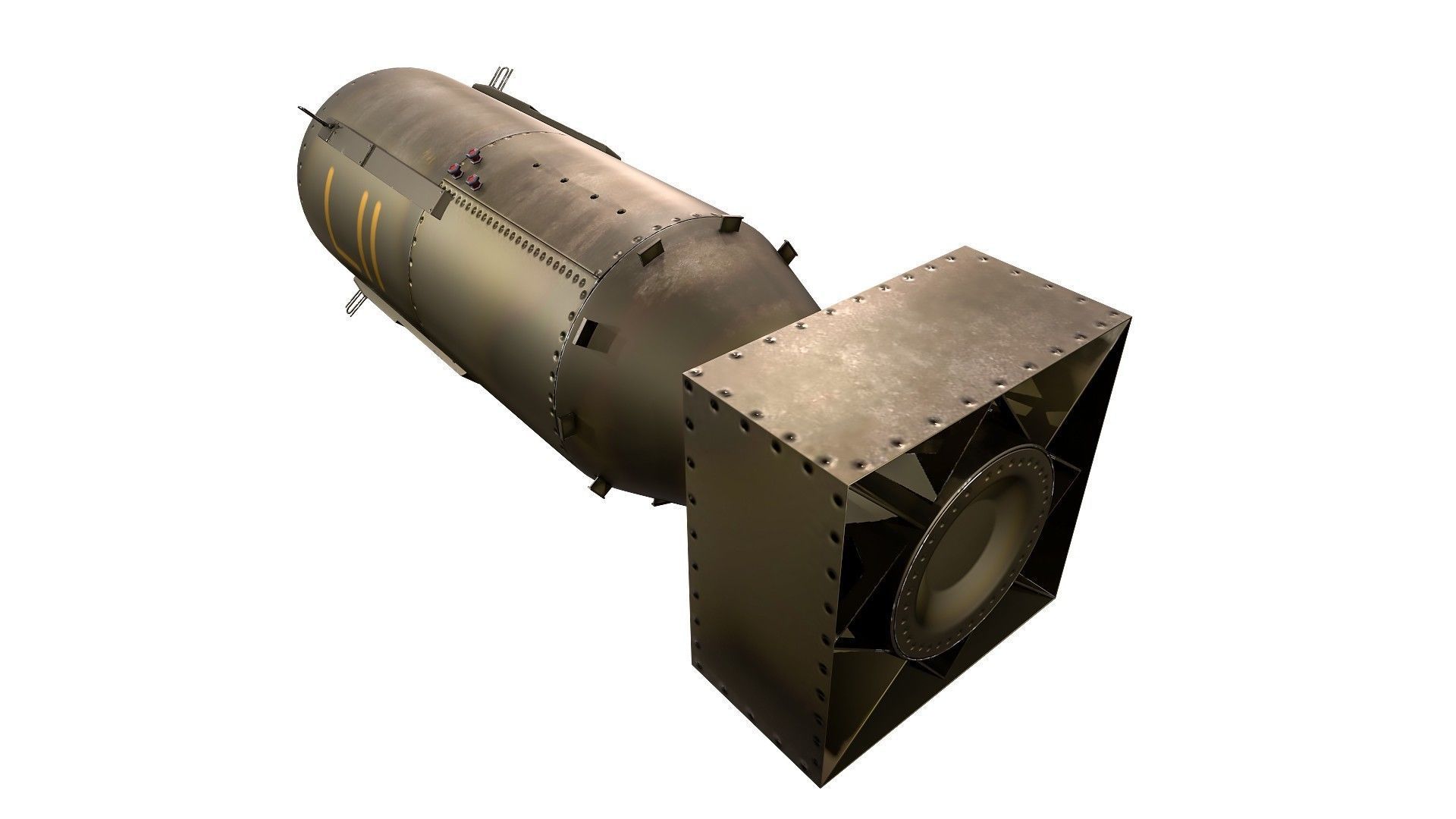 fat man and little boy nuclear weapon pack  3D model_5