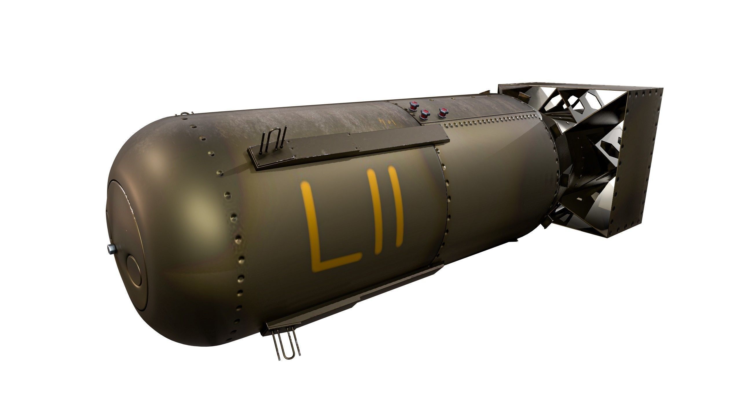 fat man and little boy nuclear weapon pack  3D model_10