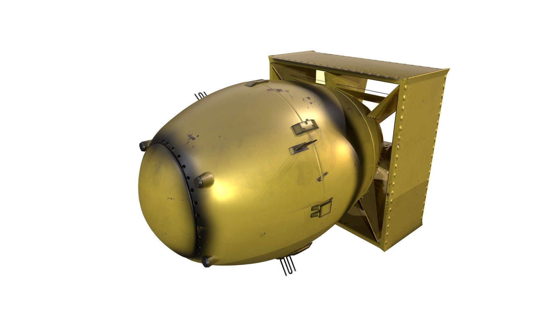 fat man and little boy nuclear weapon pack  3D model_13