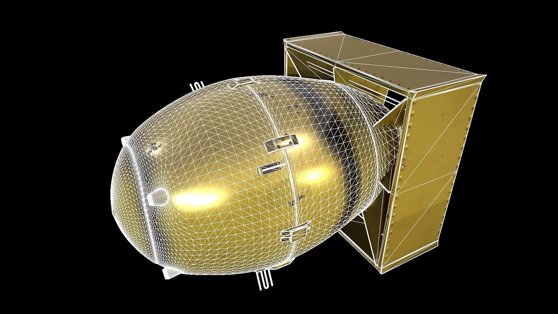 fat man and little boy nuclear weapon pack  3D model_14
