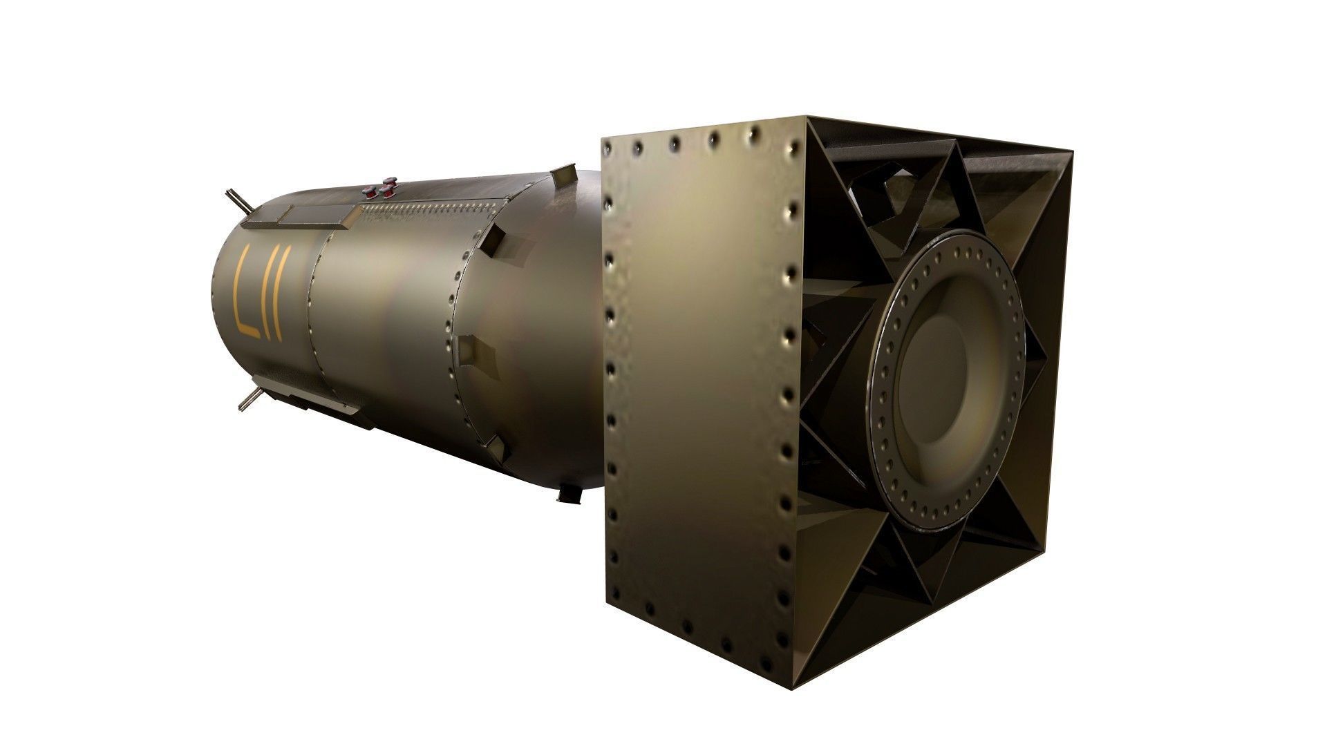 fat man and little boy nuclear weapon pack  3D model_8