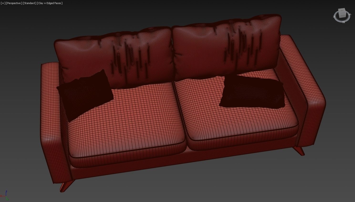 Photorealistic scene - Beautiful living room 3D model_7