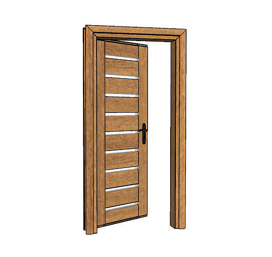 wooden door 3D model