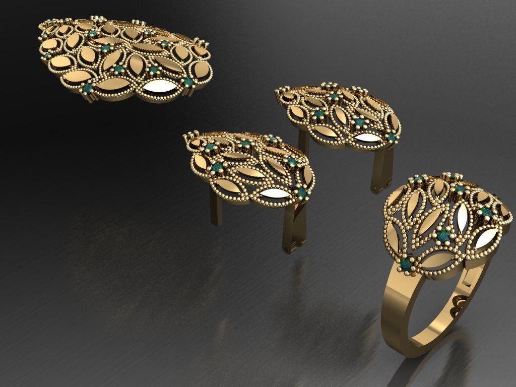 Z49- Diamond set 3D print model_3