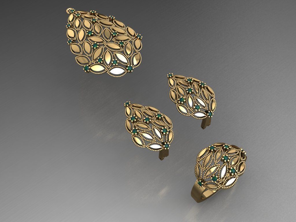 Z49- Diamond set 3D print model_1