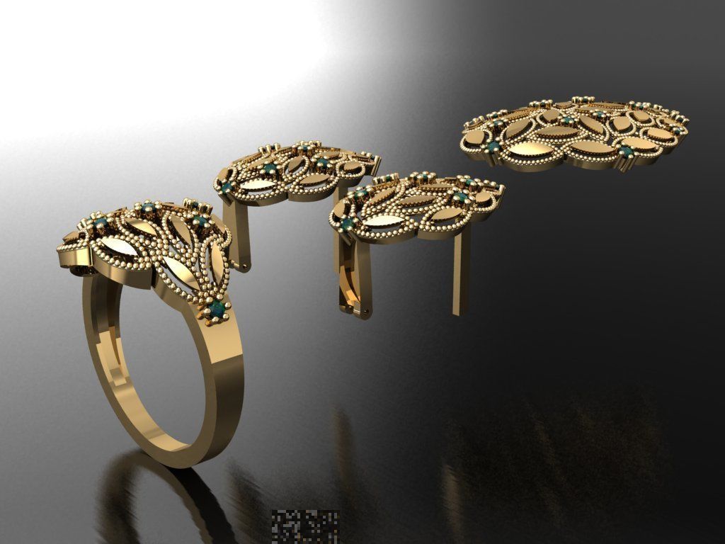 Z49- Diamond set 3D print model_4