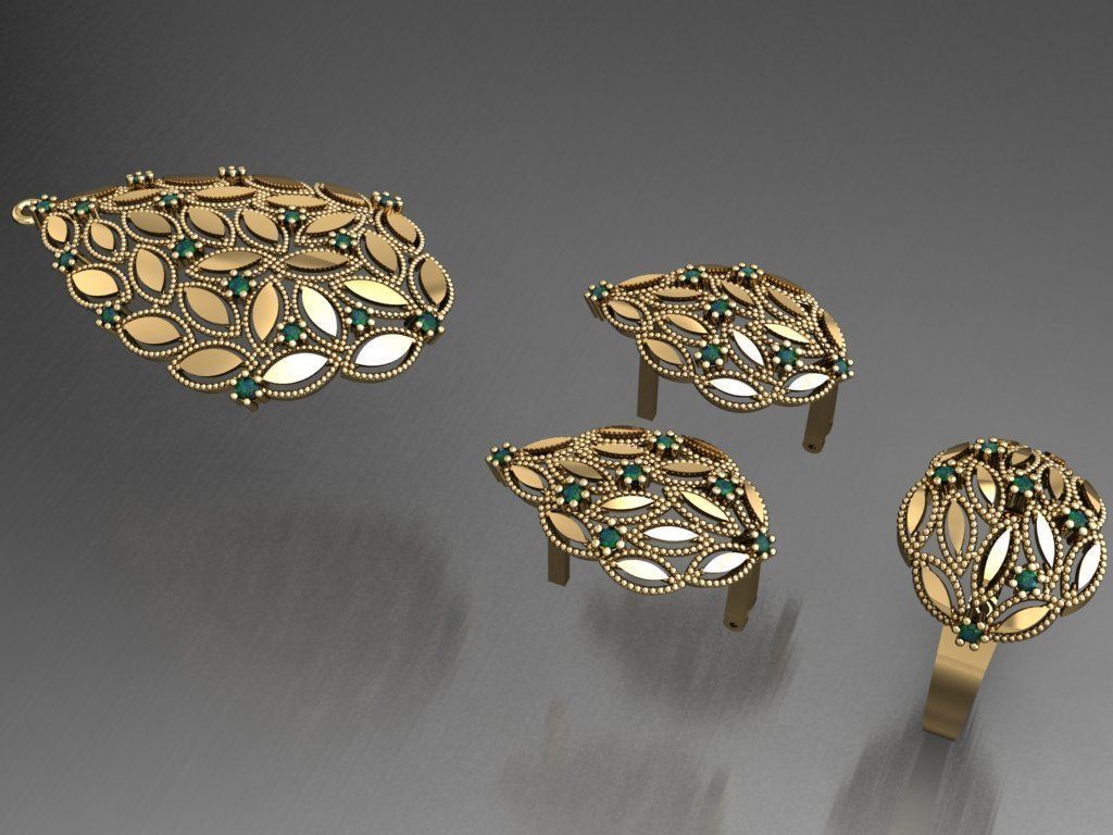 Z49- Diamond set 3D print model_5