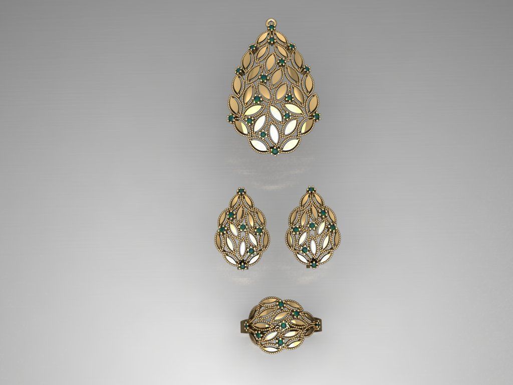 Z49- Diamond set 3D print model_2