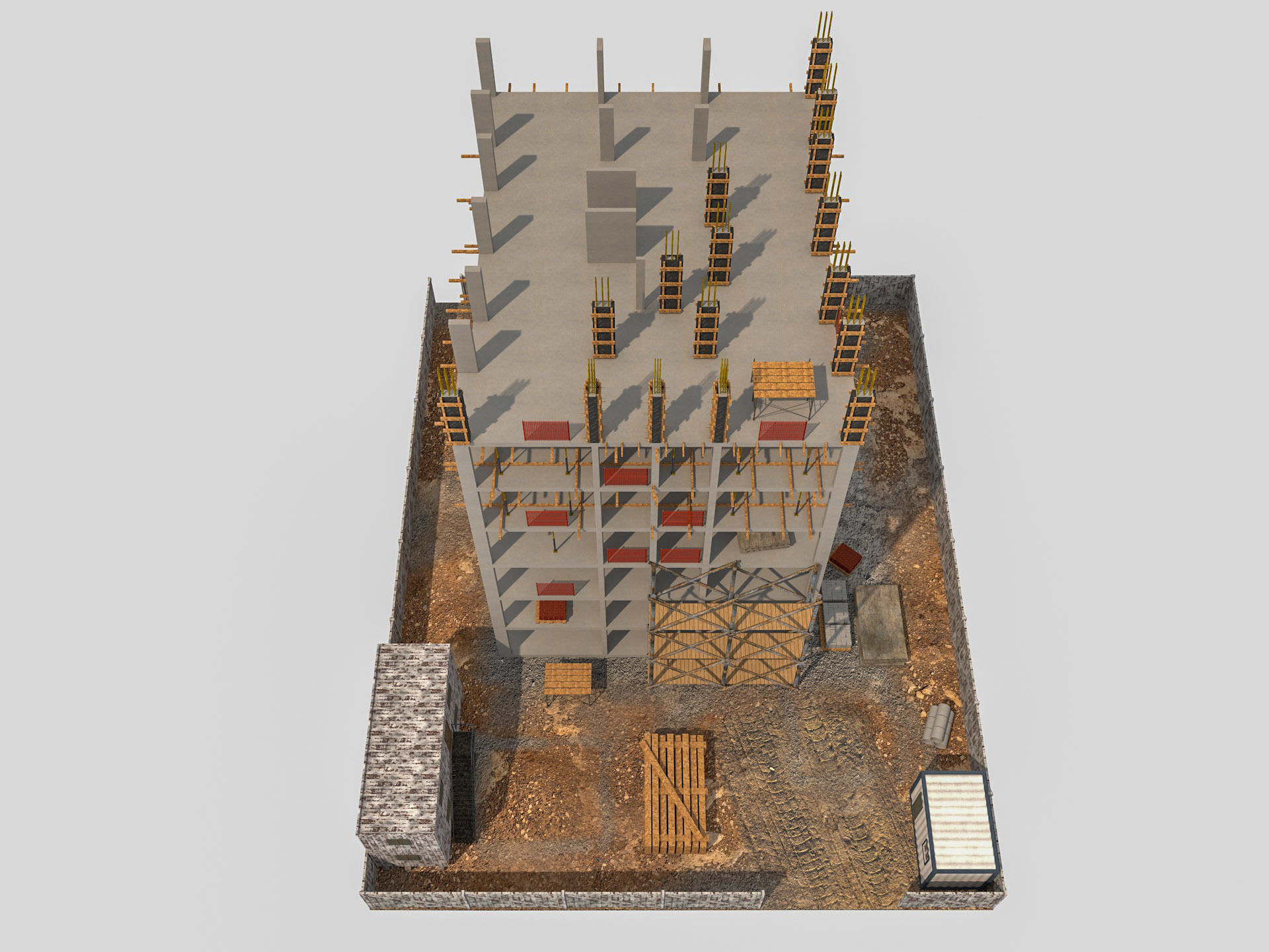 Construction Scene 3D model_3