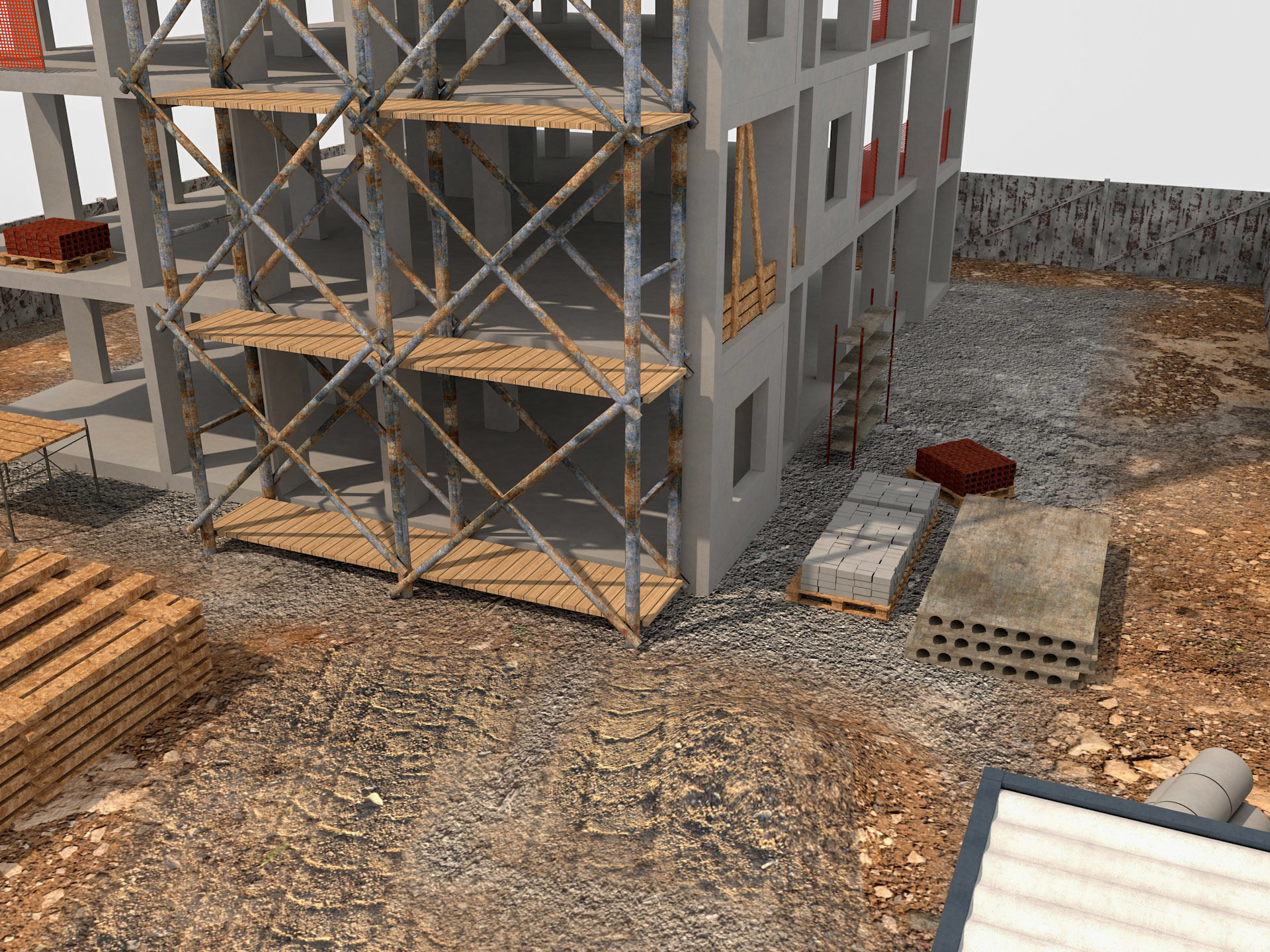 Construction Scene 3D model_4