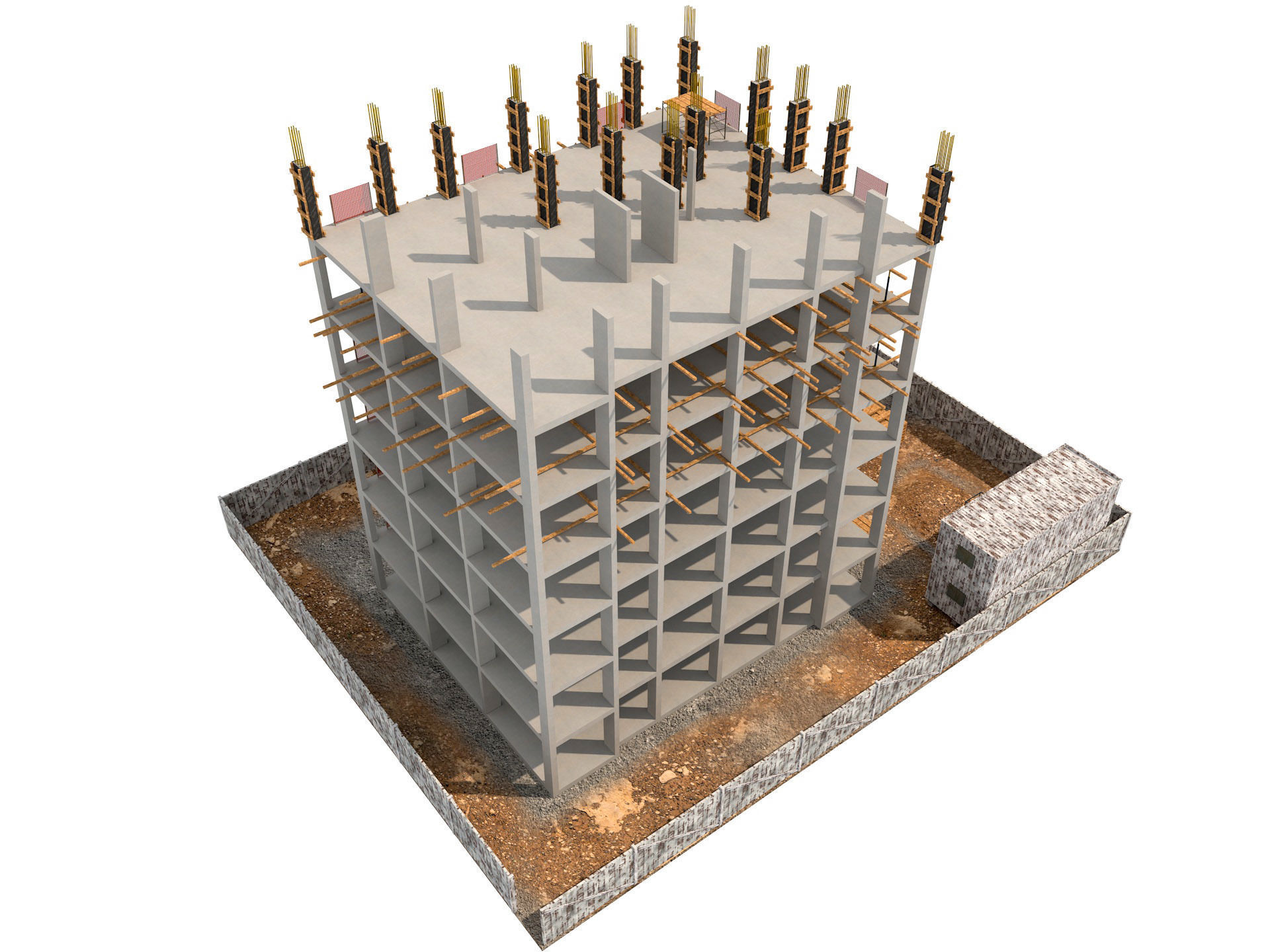 Construction Scene 3D model_5