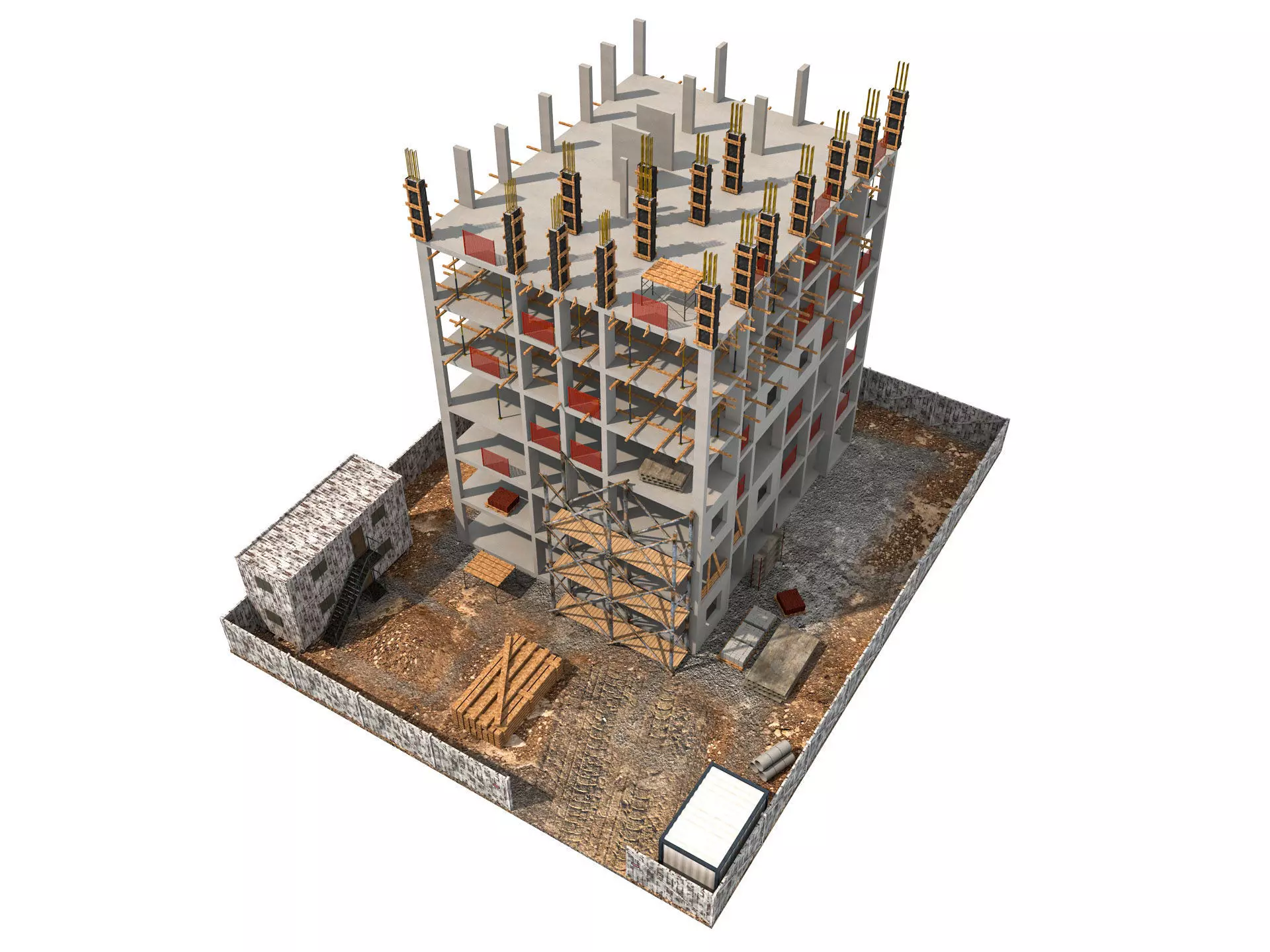 Construction Scene 3D model_0