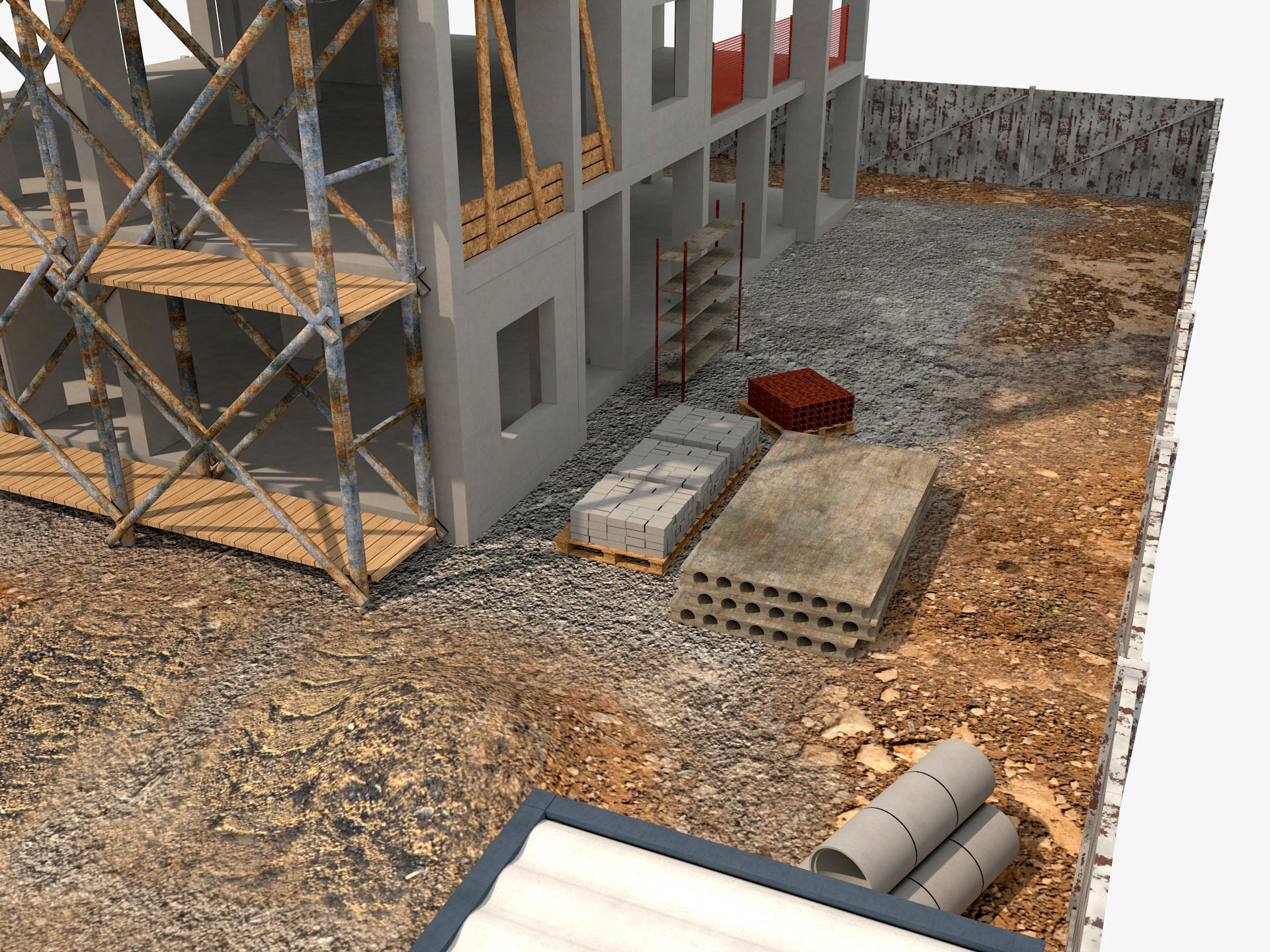 Construction Scene 3D model_10