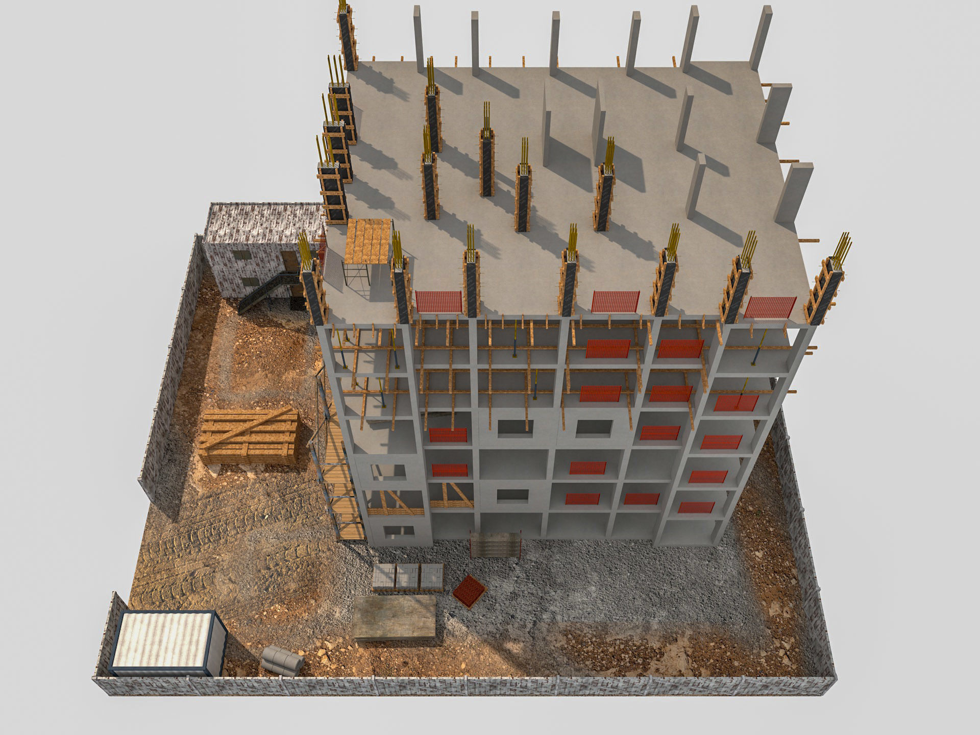 Construction Scene 3D model_1