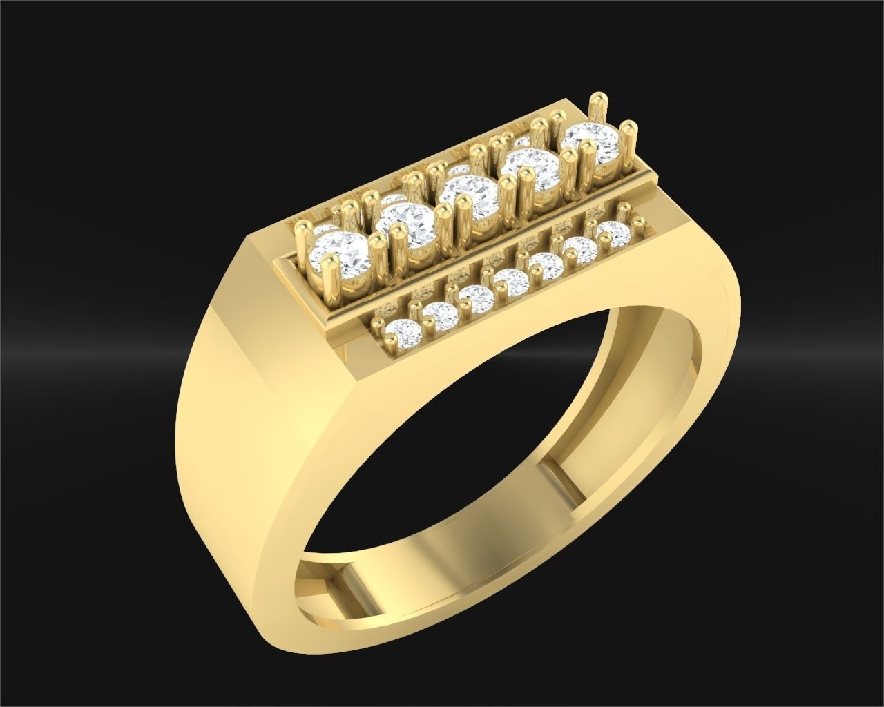 CNGR MENS RING 18 3D print model_1