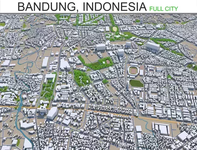 Bandung City West Java Indonesia 25km