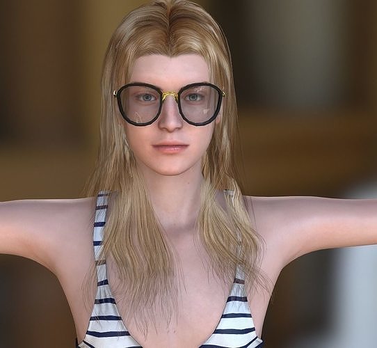 karakter woman 3D model