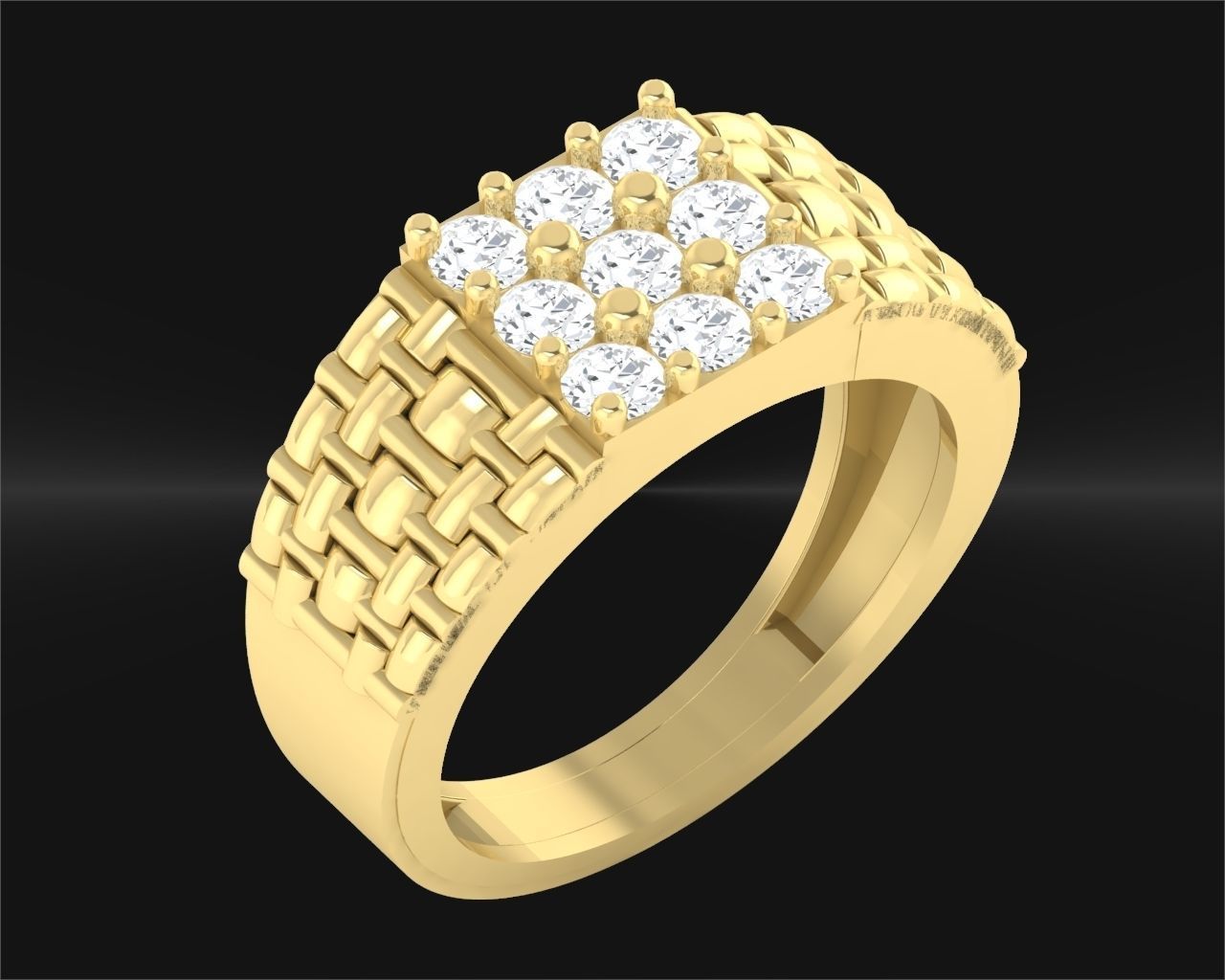 CNGR MENS RING 25 3D print model_1