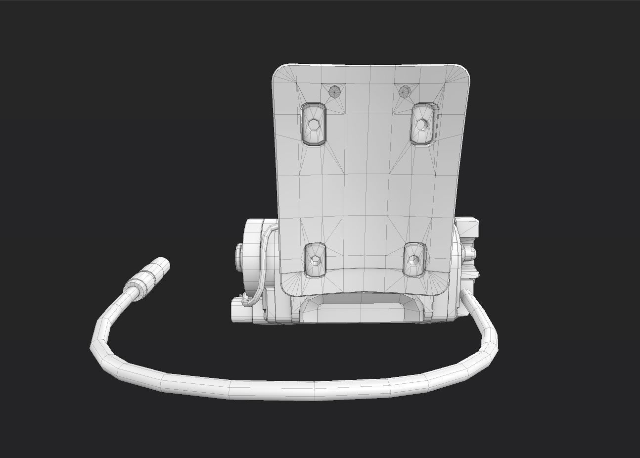 Armorwerx GSGM Night Vision Helmet Mount and shroud Wilcox PBR  Low-poly 3D model_4