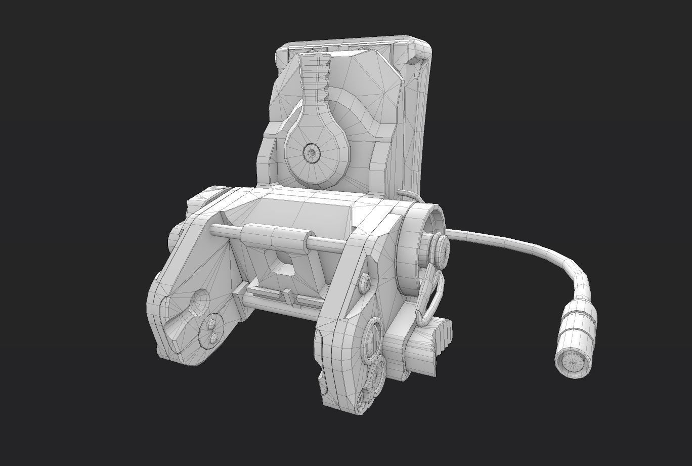 Armorwerx GSGM Night Vision Helmet Mount and shroud Wilcox PBR  Low-poly 3D model_3
