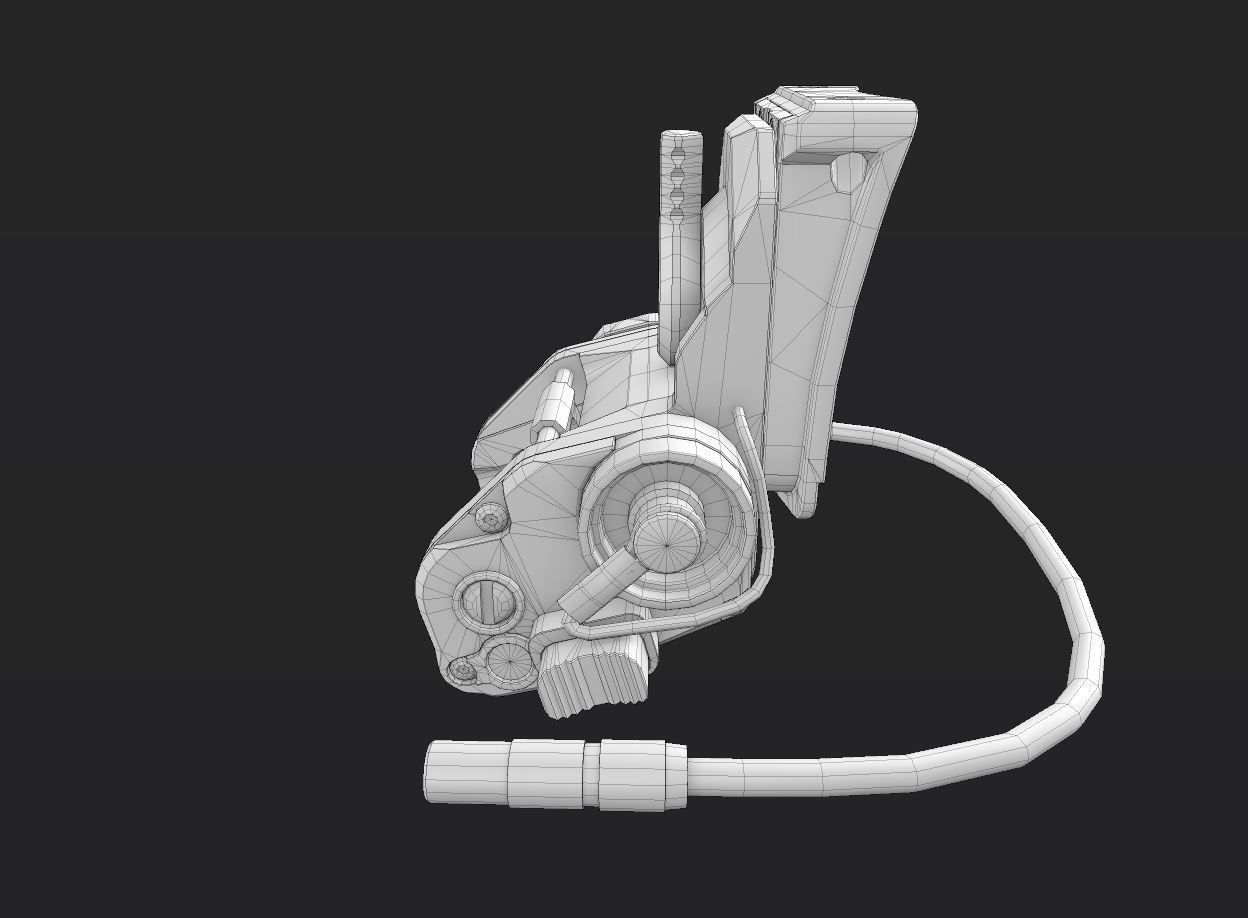 Armorwerx GSGM Night Vision Helmet Mount and shroud Wilcox PBR  Low-poly 3D model_6