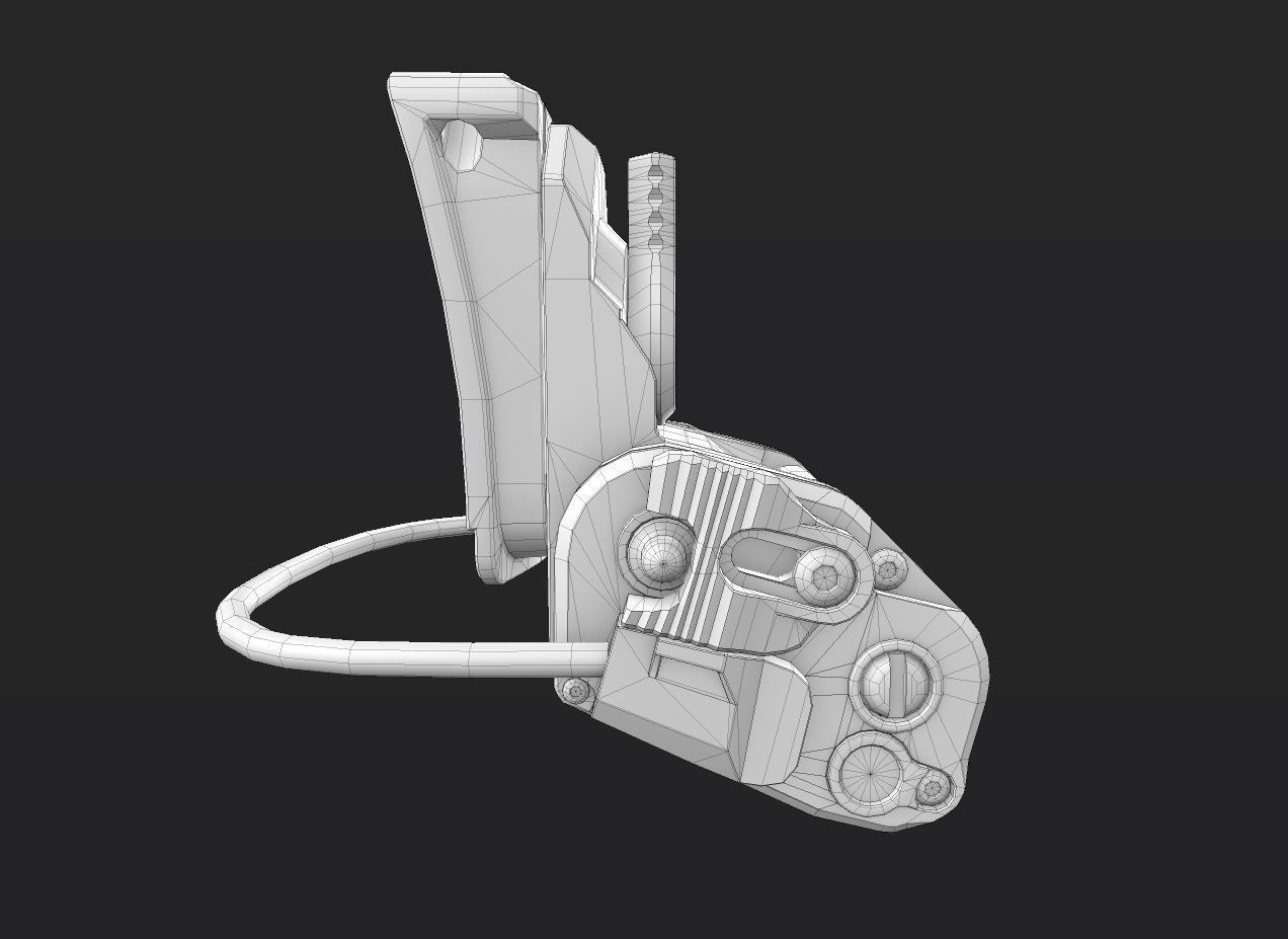 Armorwerx GSGM Night Vision Helmet Mount and shroud Wilcox PBR  Low-poly 3D model_21