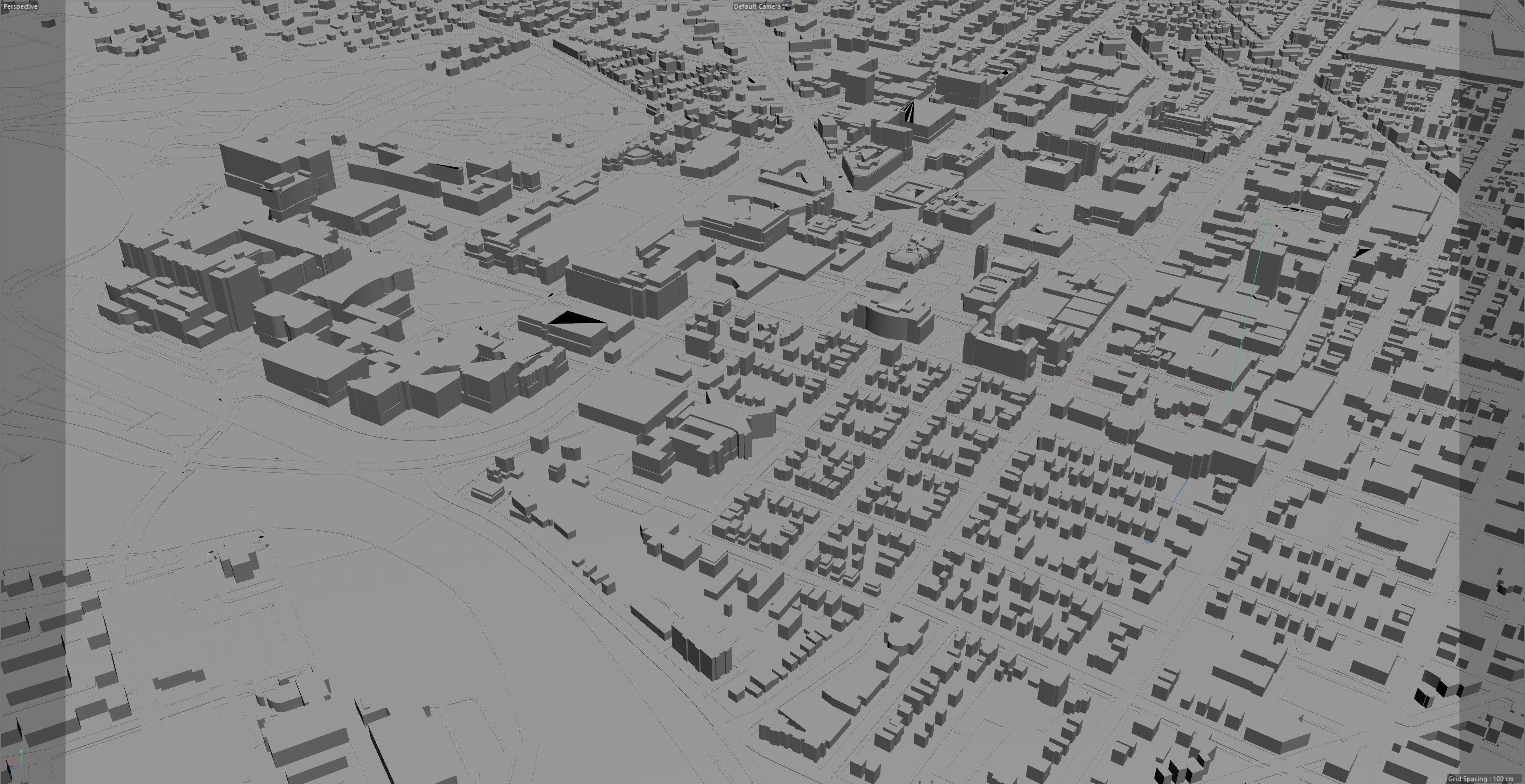 Ann Arbor City Michigan USA Low-poly 3D model_11