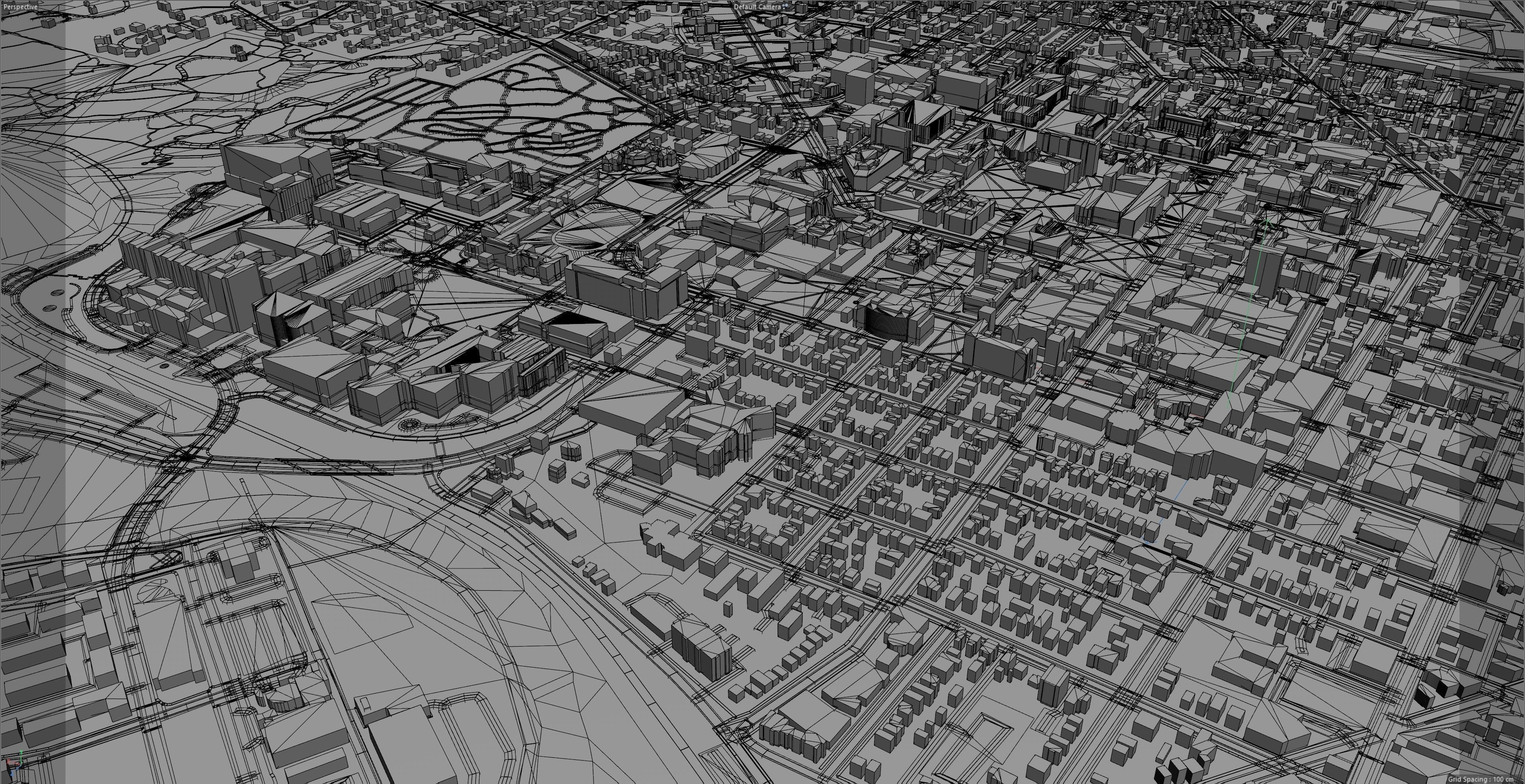 Ann Arbor City Michigan USA Low-poly 3D model_10