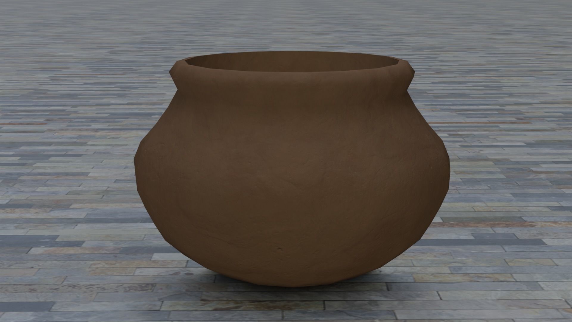 Clay Pots Low-poly 3D model_3
