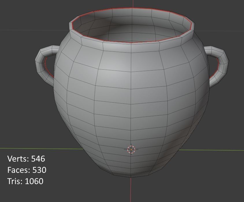 Clay Pots Low-poly 3D model_18