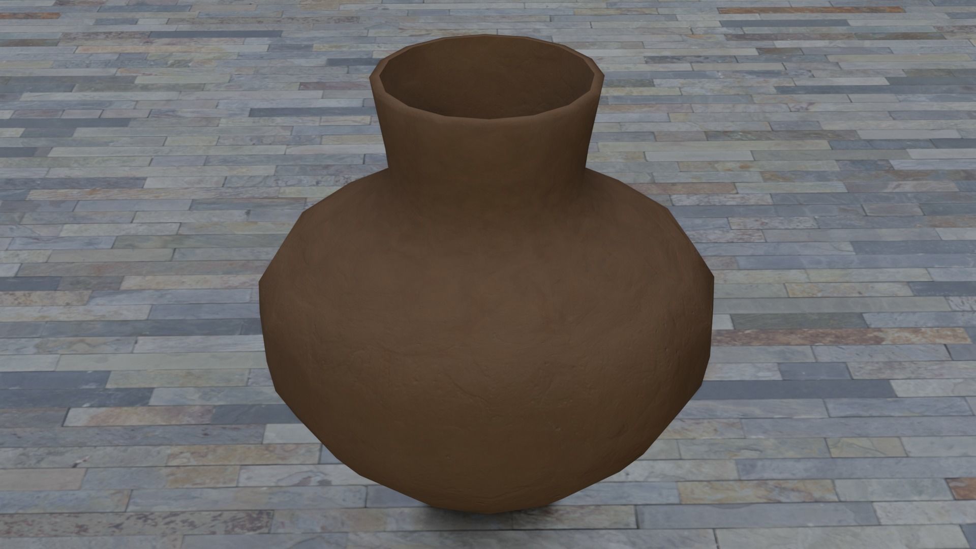 Clay Pots Low-poly 3D model_8