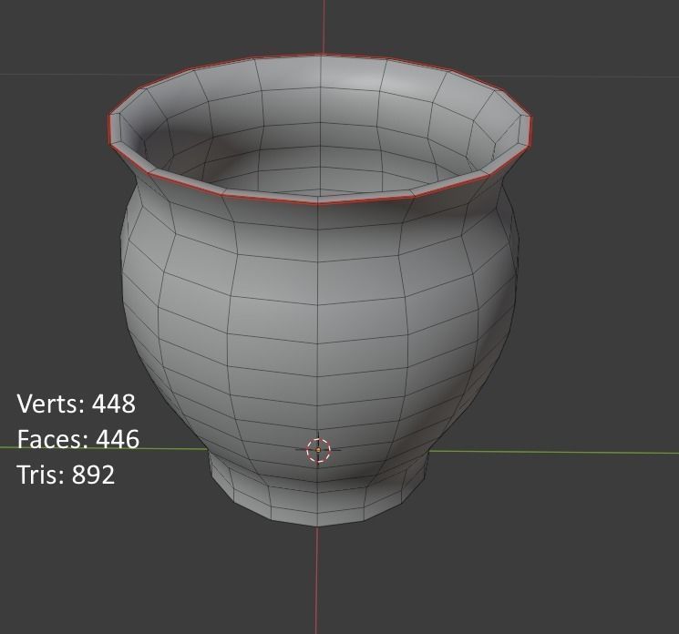 Clay Pots Low-poly 3D model_16