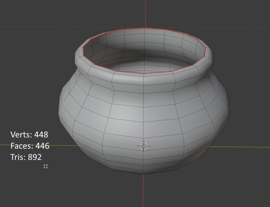 Clay Pots Low-poly 3D model_15