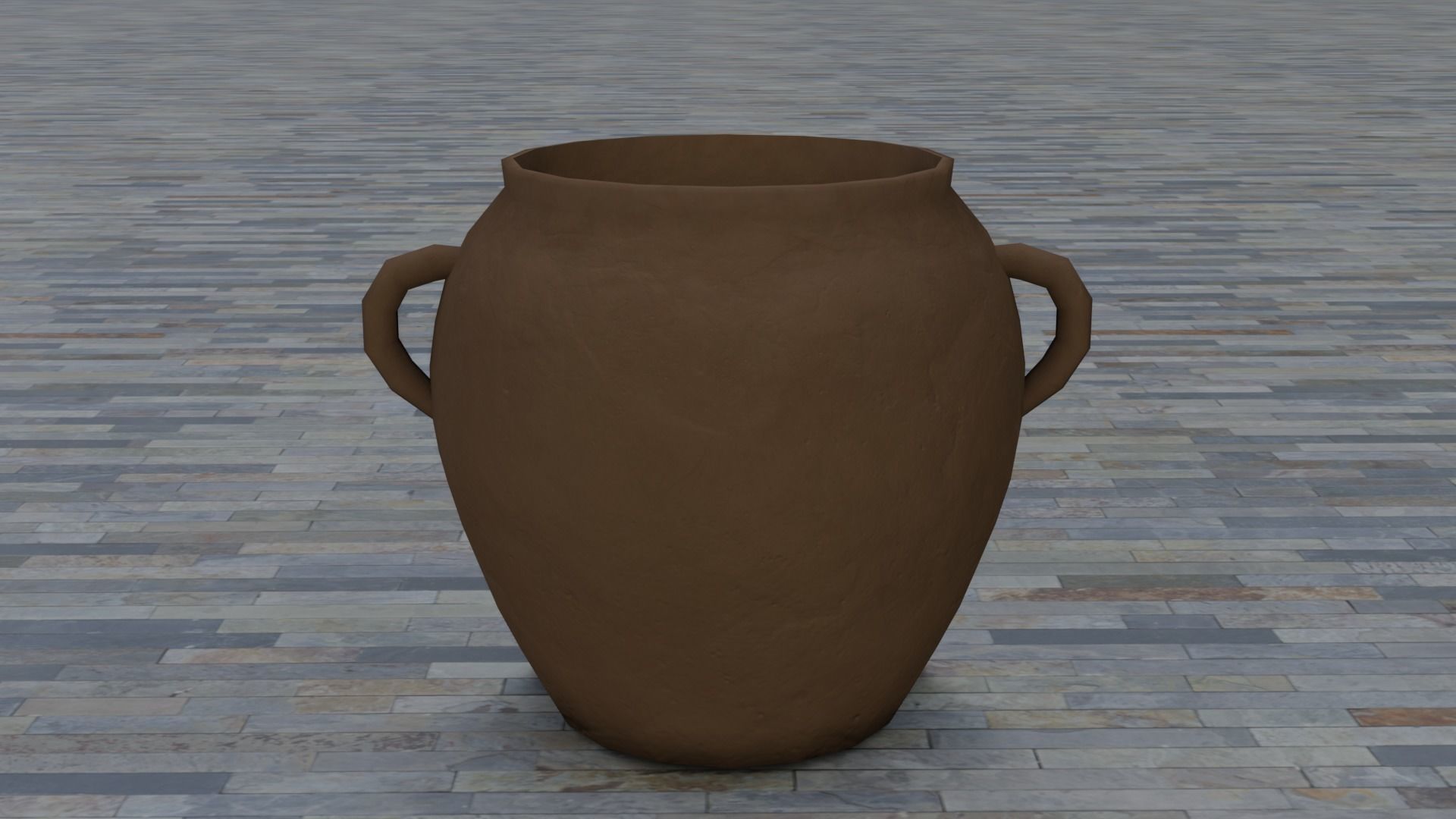 Clay Pots Low-poly 3D model_10