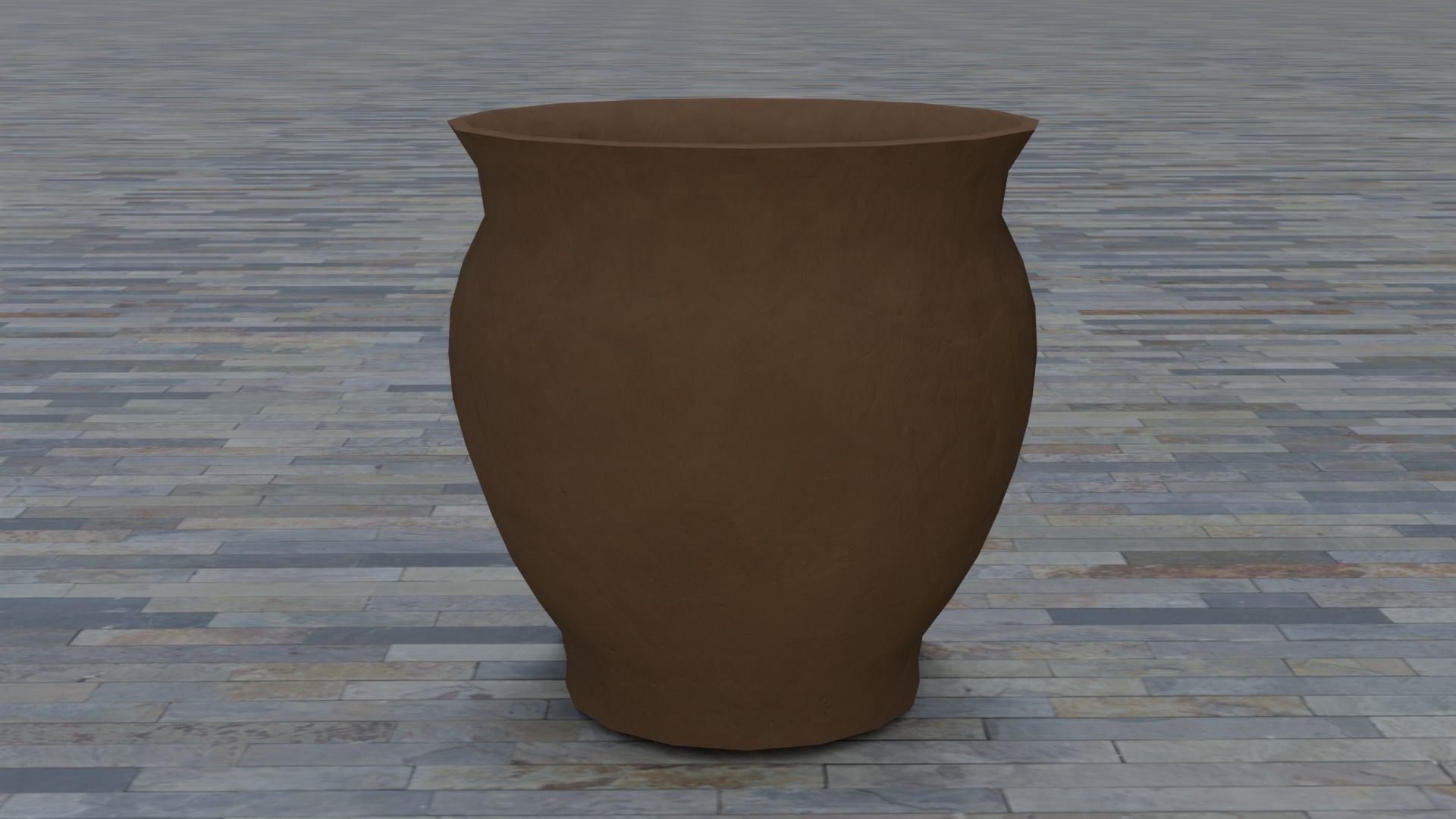 Clay Pots Low-poly 3D model_4