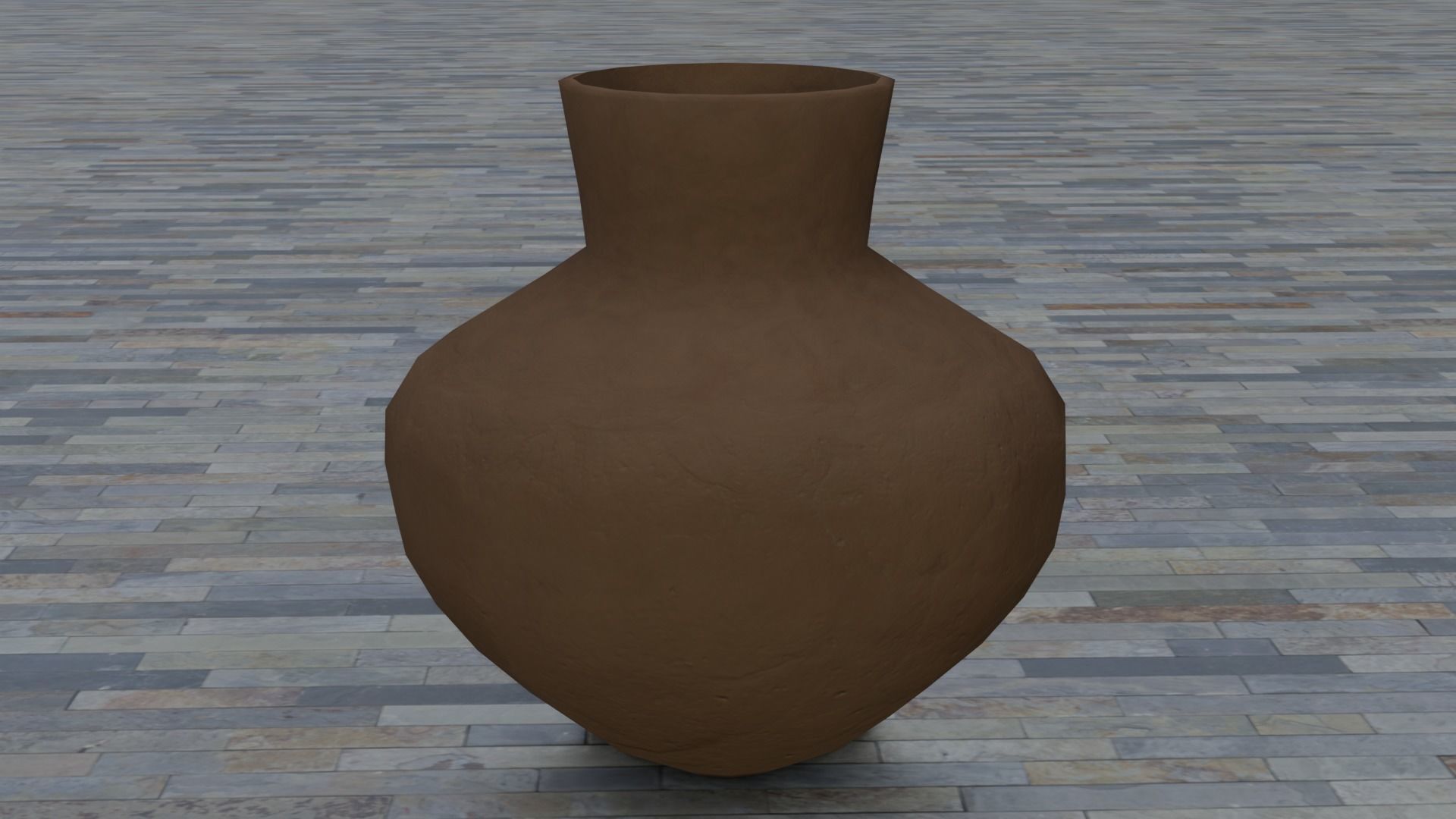Clay Pots Low-poly 3D model_7