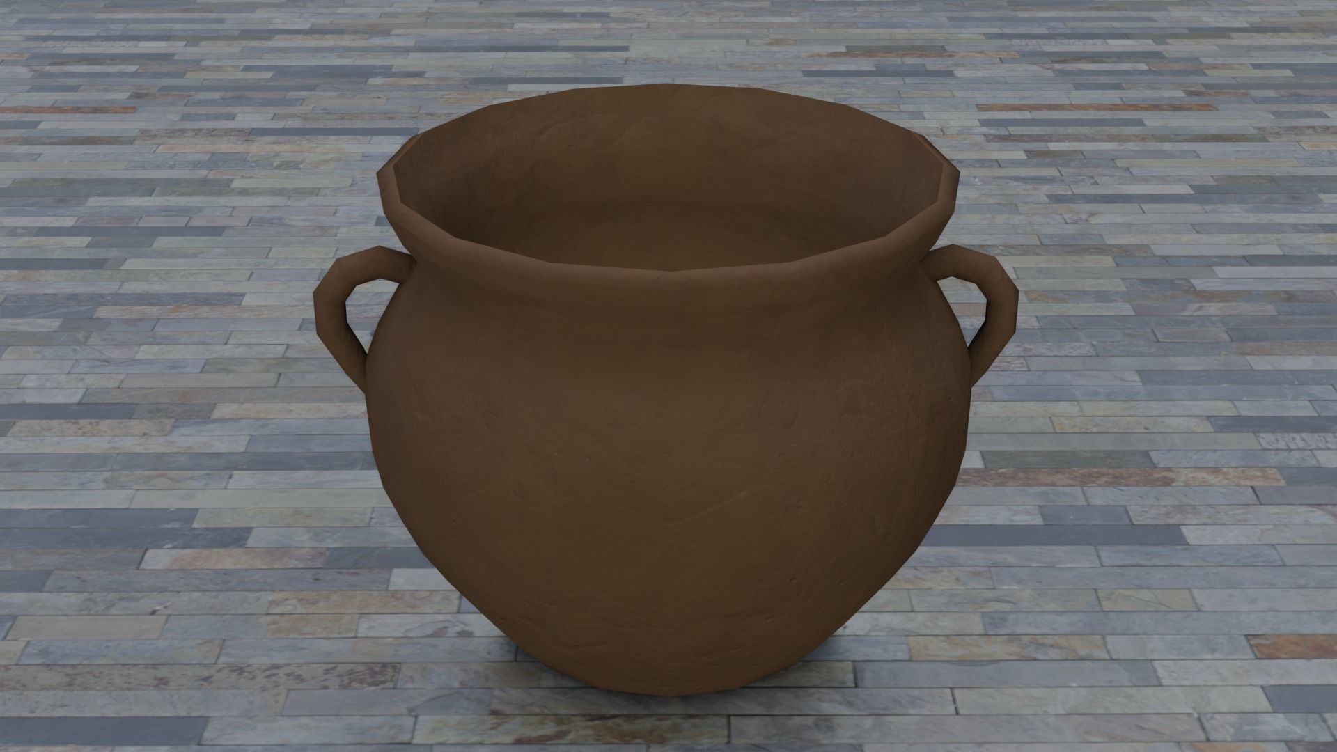 Clay Pots Low-poly 3D model_13
