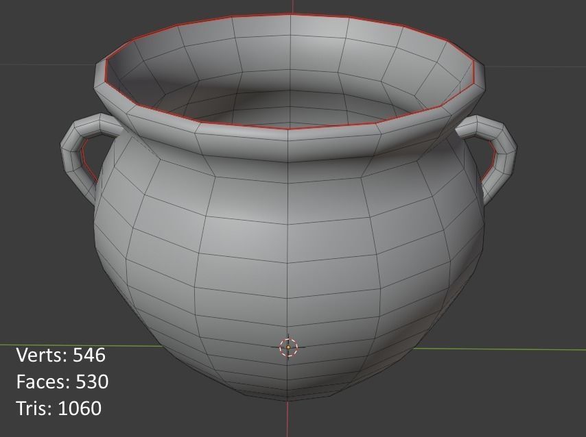 Clay Pots Low-poly 3D model_19