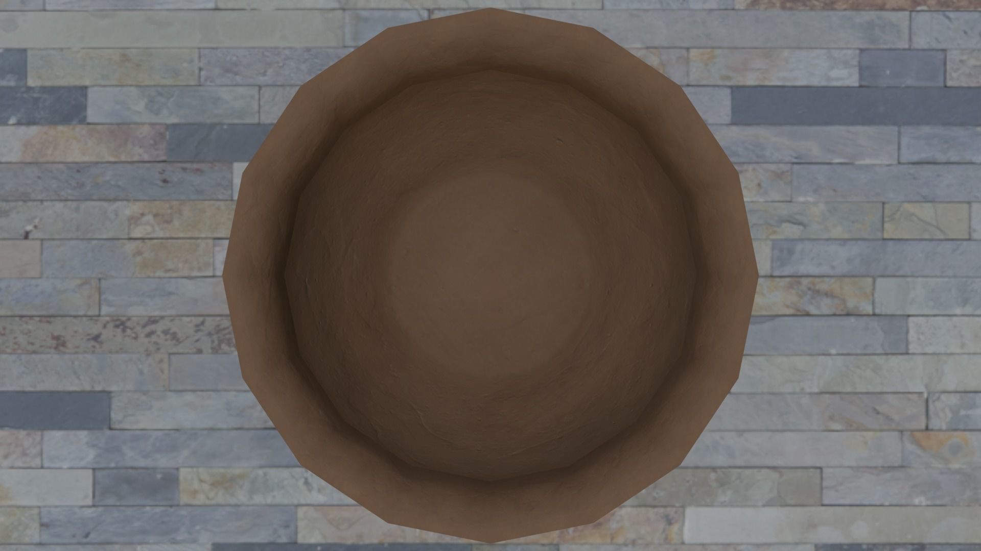 Clay Pots Low-poly 3D model_6