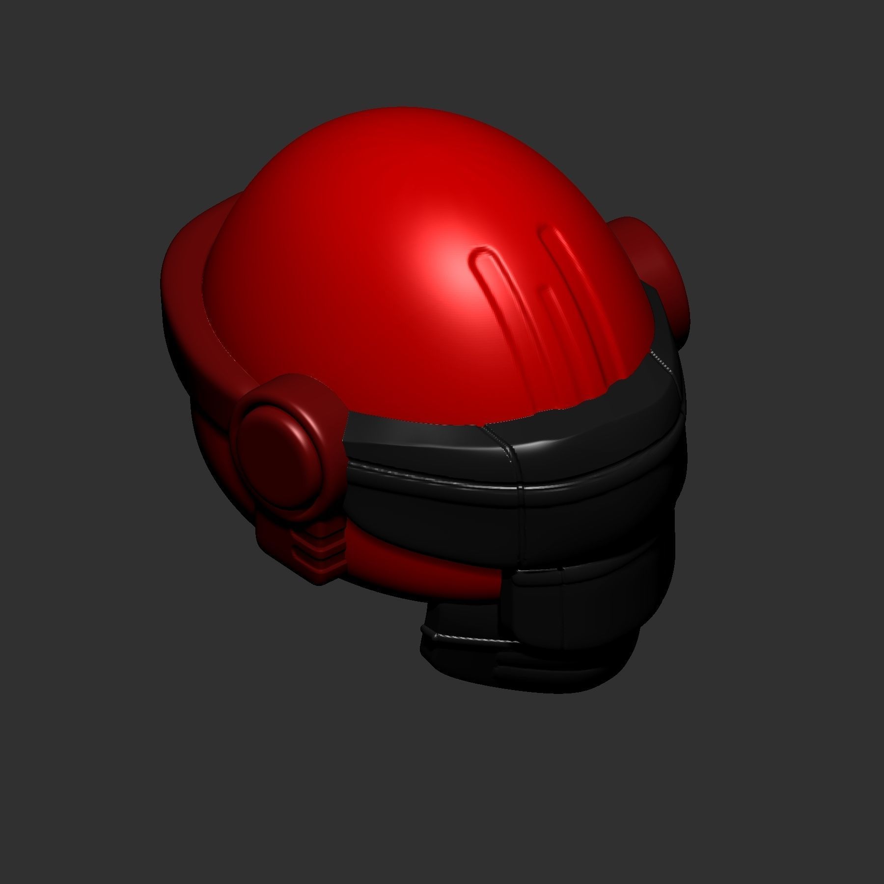 helmet high poly sculpt 3d printable 3D model_5