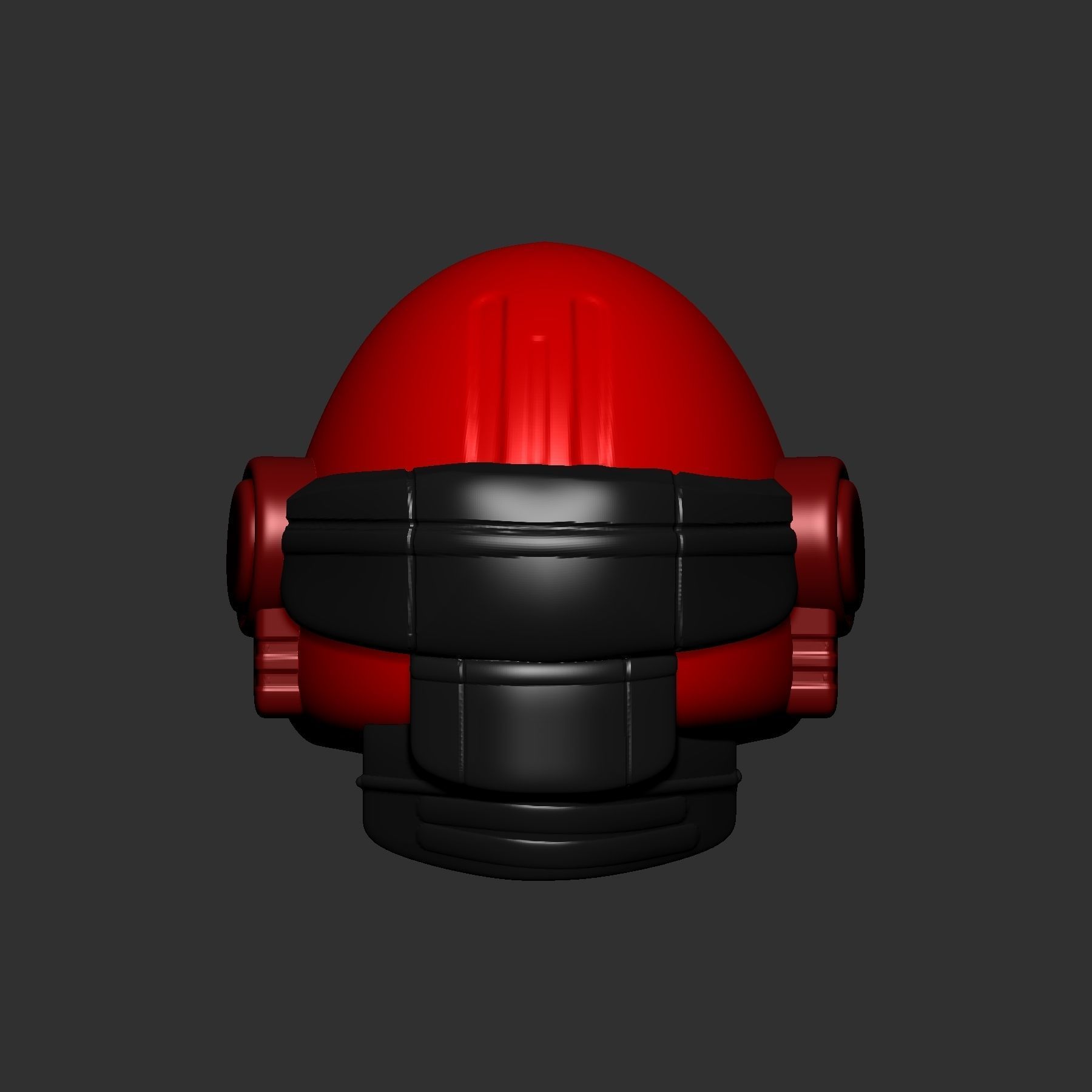 helmet high poly sculpt 3d printable 3D model_2