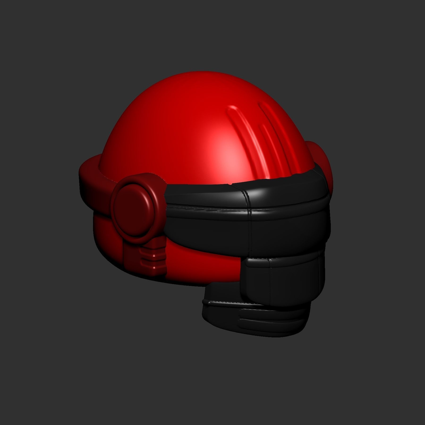 helmet high poly sculpt 3d printable 3D model_4