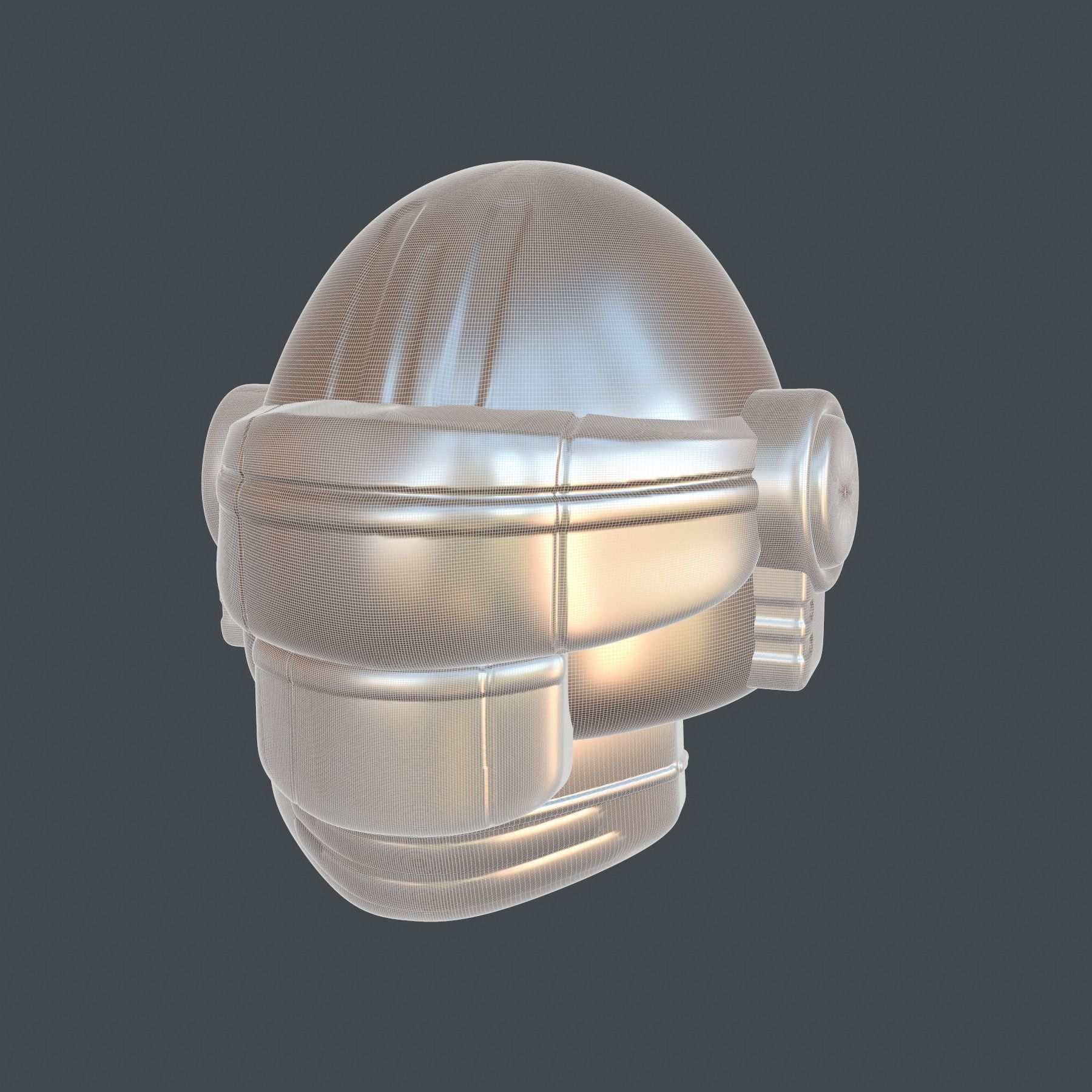 helmet high poly sculpt 3d printable 3D model_8