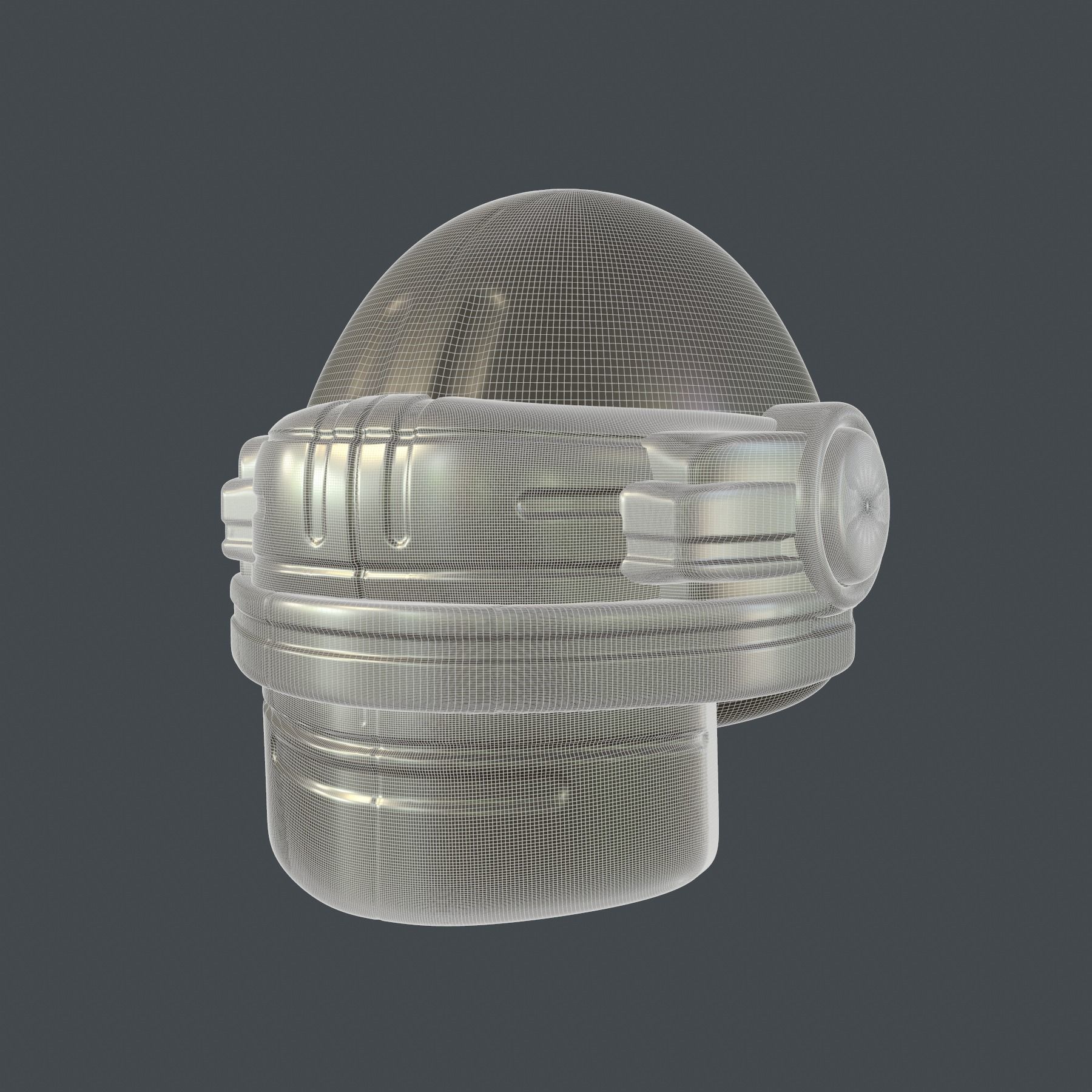 helmet high poly sculpt 3d printable ver 7 3D model 3D model_7