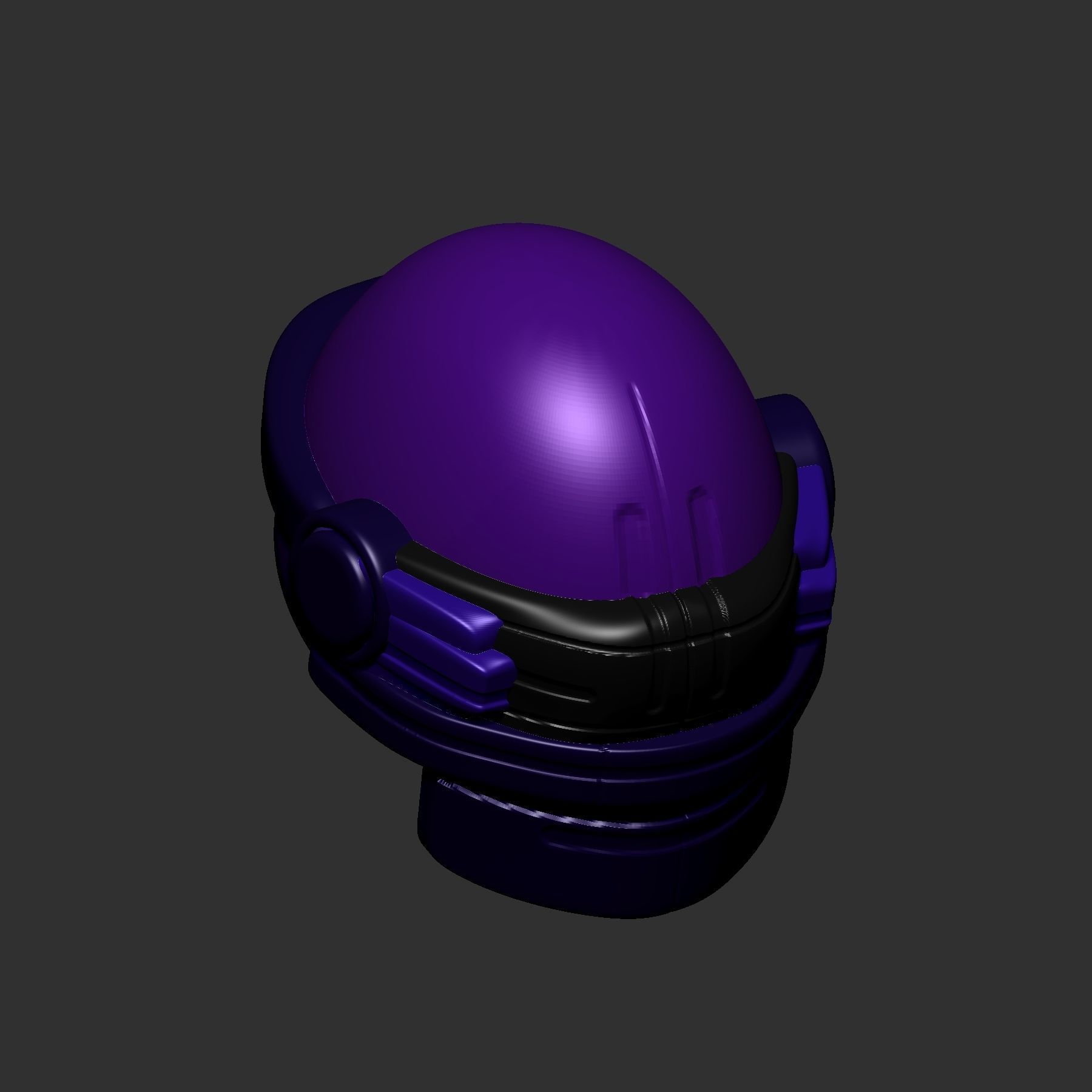 helmet high poly sculpt 3d printable ver 7 3D model 3D model_4