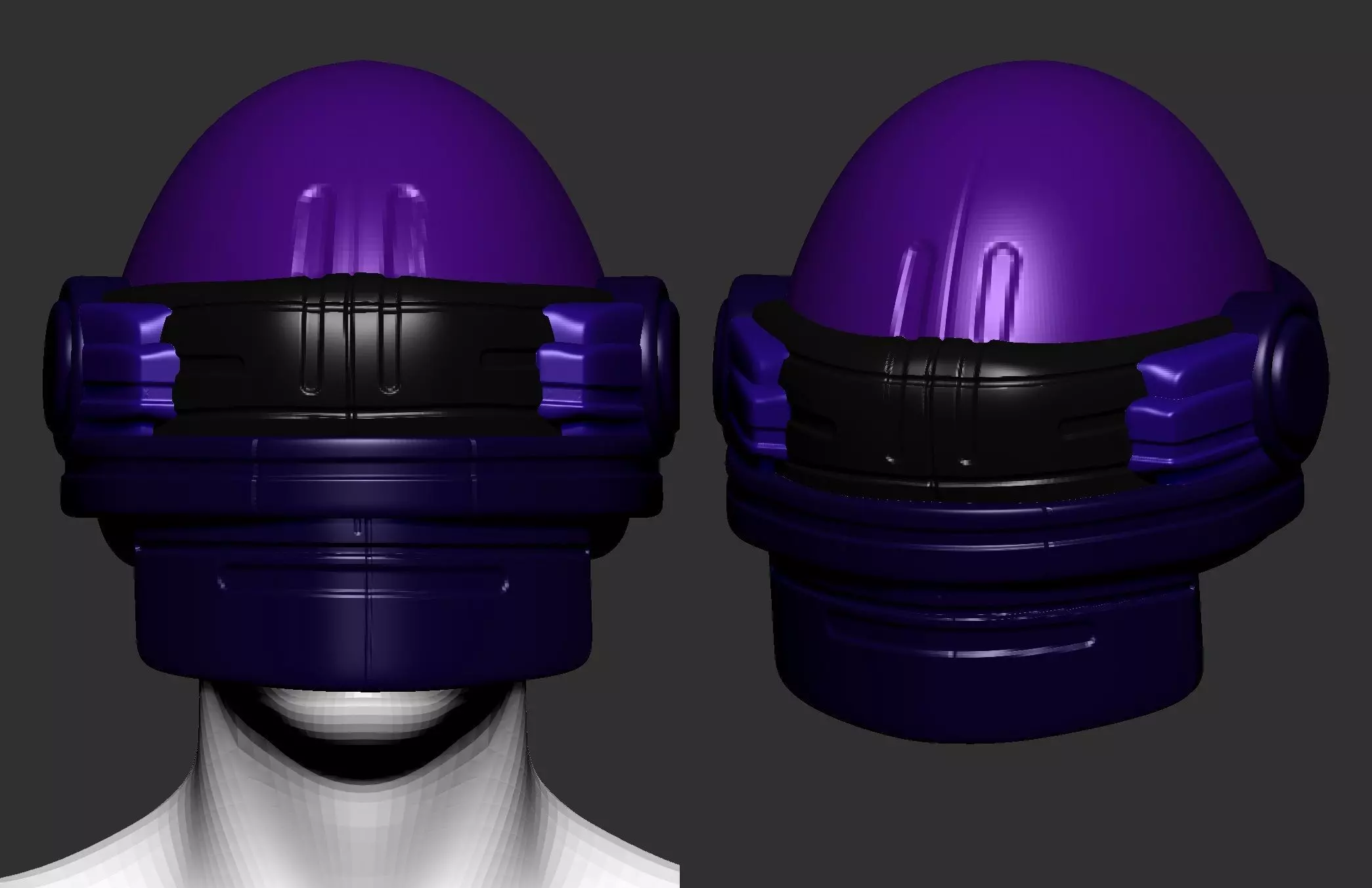 helmet high poly sculpt 3d printable ver 7 3D model 3D model_0